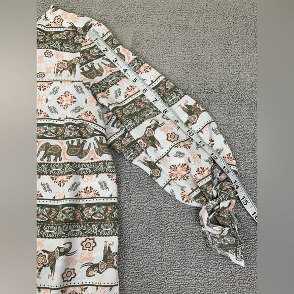 Wishful Park Blouse Top Boho Semi Sheer Size Large - Picture 7 of 7